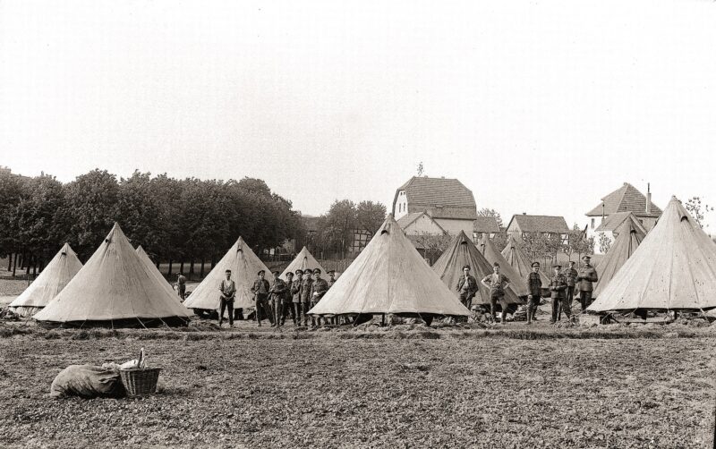 Zeltlager bei Lohmar zur Unterbringung der Soldaten