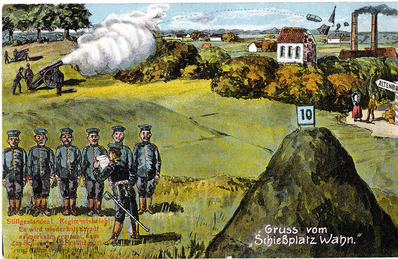 Postkarte Grüße vom Scjießplatz Wahn