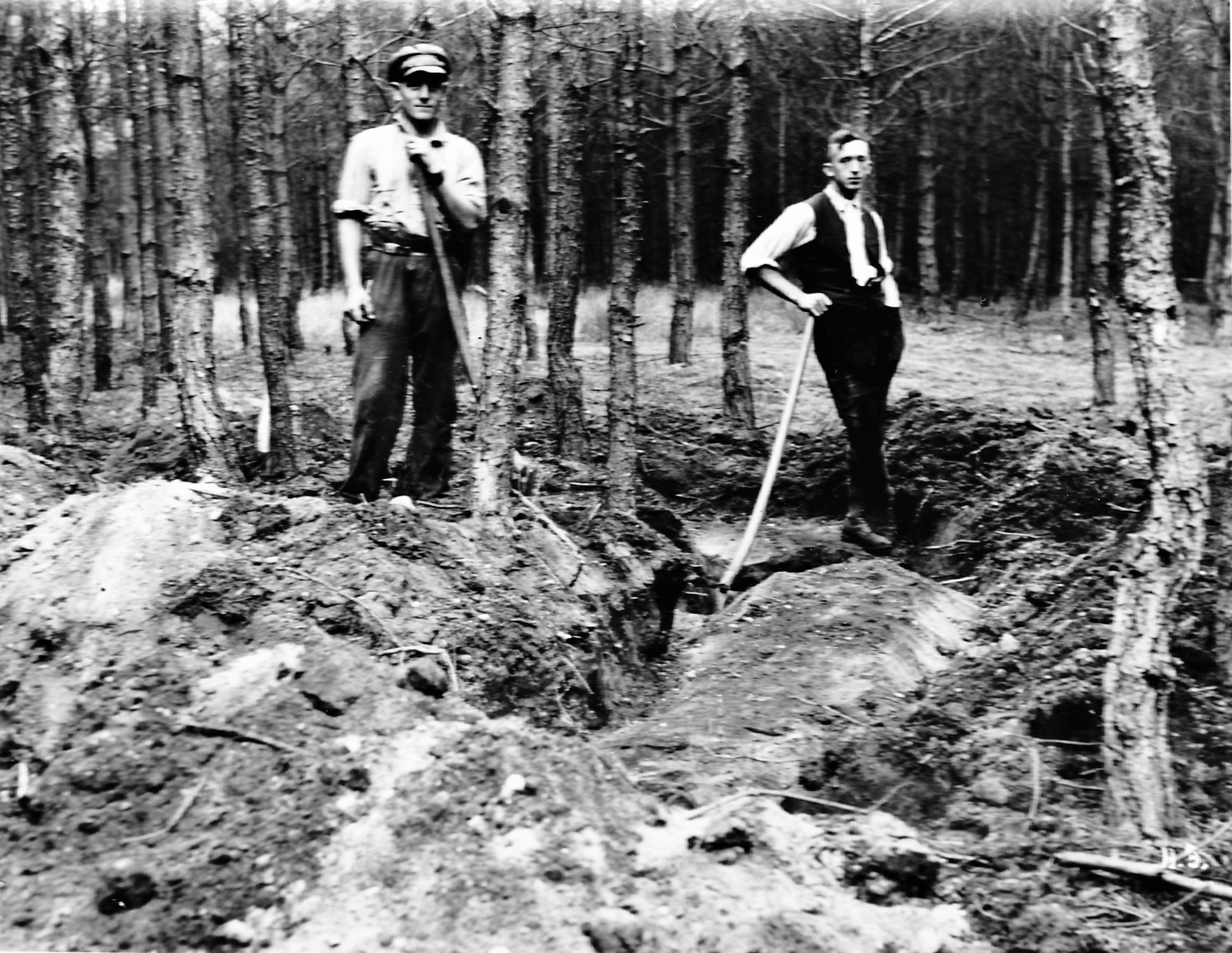Ausgrabung auf der hohen Schanze 1939, Foto: Hubert Iven