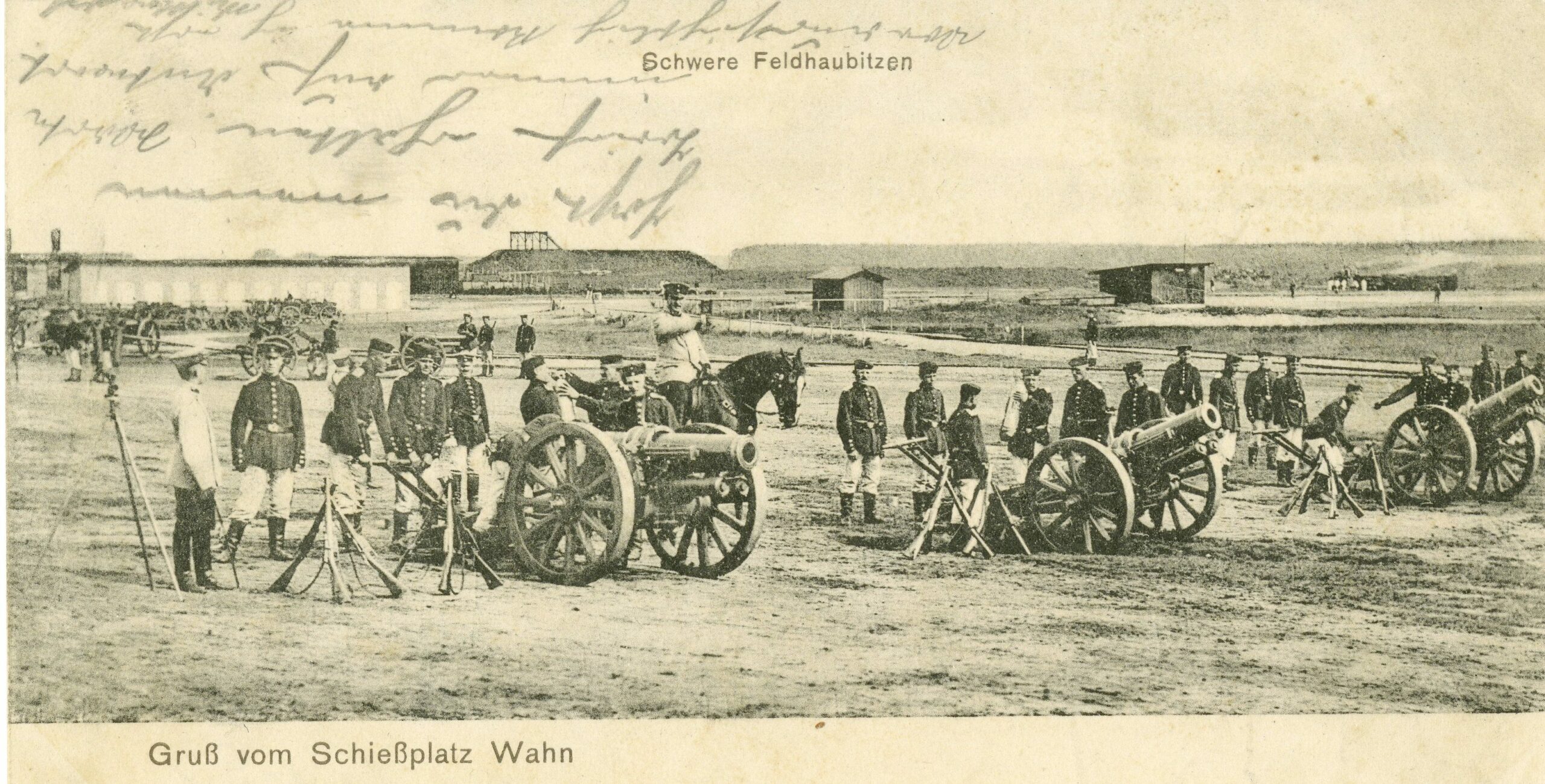 Blick über den Schießplatz, Postkarte: Portal