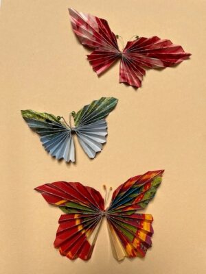 gefaltete Schmetterlinge